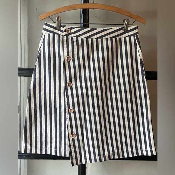 Mo: Vint New York Striped Skirt - Picture 1 of 4